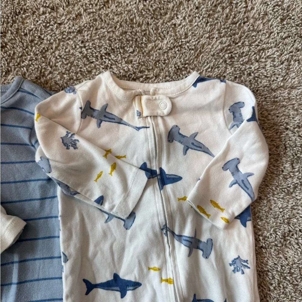 Carter's Kids Footies Baby Footed Zip Pajama Bundle  Size 3-6 months
